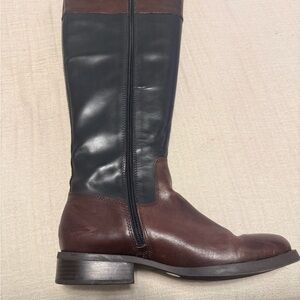 Gianni Bini Black and Brown Leather Boots